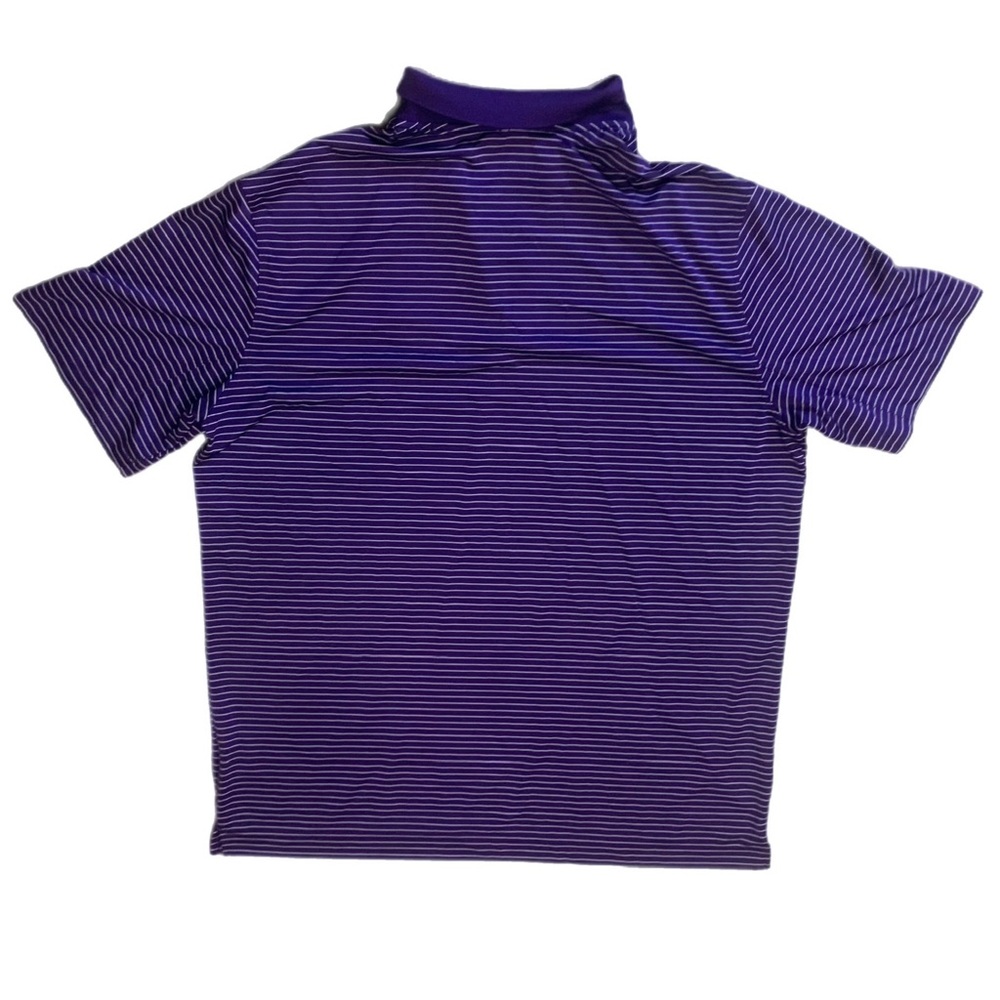 Used Nike Golf Mickey Mouse Purple And White Striped Polo Shirt Size XL - Picture 3 of 3